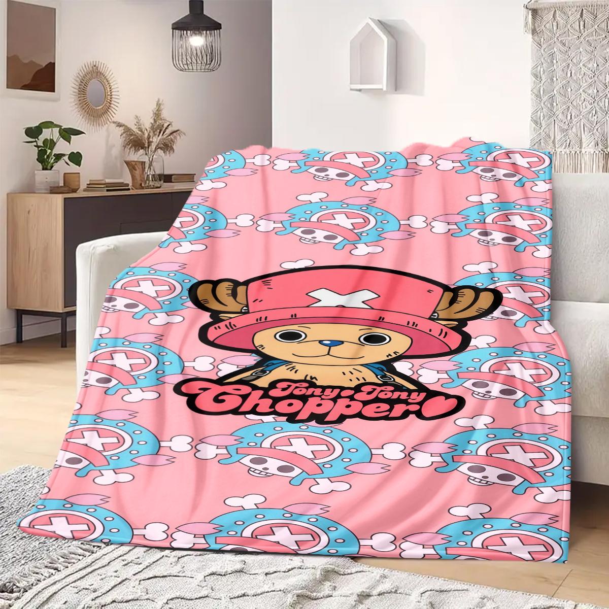 

ONE PIECE Tony Tony Chopper Print Blanket Warm Comfortable Flannel Blanket Suitable for Bedrooms,Sofas, Beds,Chairs -QIAO118 75x90cm