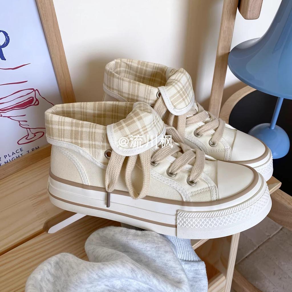 Fashion Small White Shoes Espadrilles For Women All-Match Casual Female Sneakers Autumn New Retro Fall Leisure Fabric Canvas Espadrille