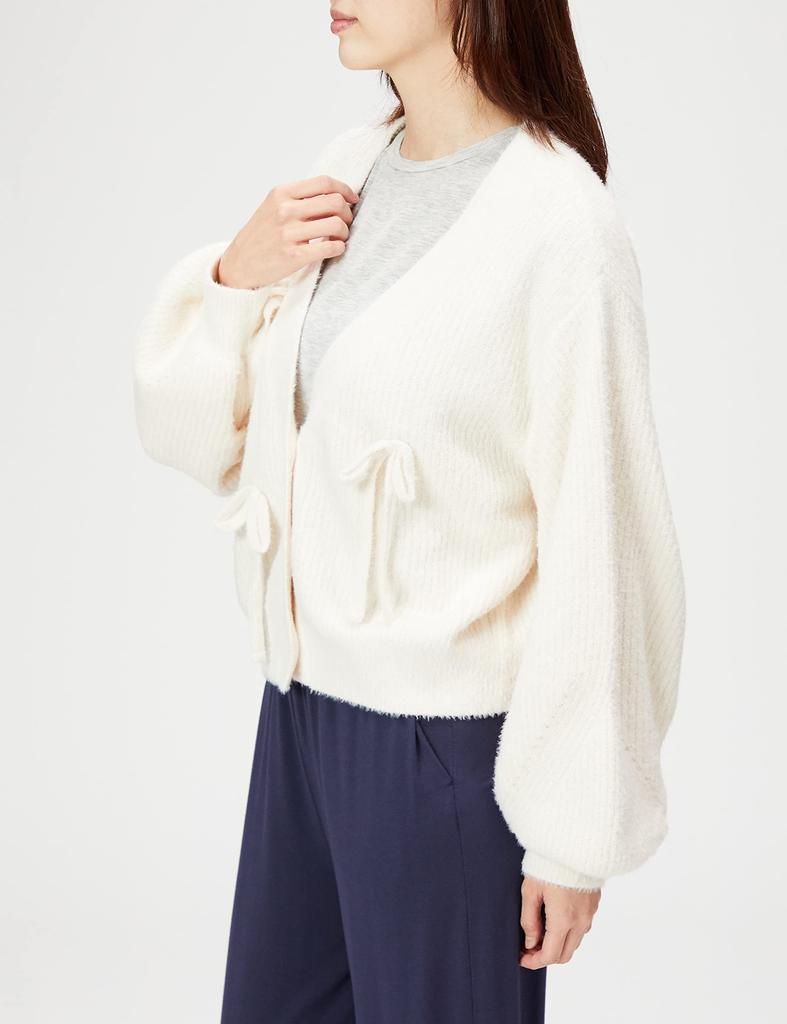 Gelato Pique Feather Ribbon Cardigan PWNT225090 OWHT F Women's