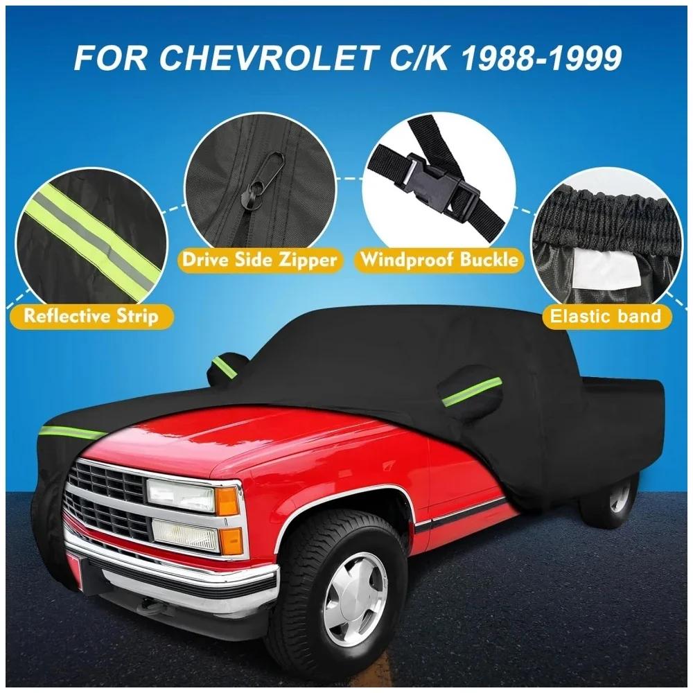 Copriauto Impermeabile da Esterno per Chevrolet C/K 1500/2500/3500 1988-1999 Copri Camion da Esterno con Protezione da Vento, Sole, Raggi UV e Polvere