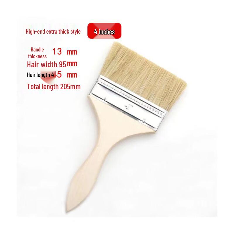 Set di Pennelli da Pittura Industriali con Manico in Legno