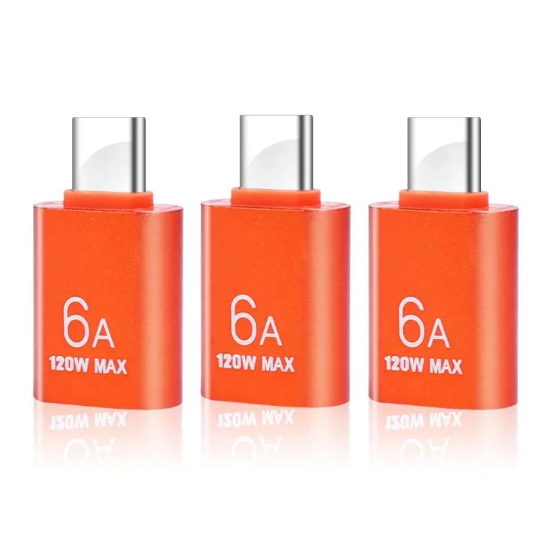 6A USB To Type C OTG Adapter USB-C Male To Type-c Female Charger Converter For Samsung S24 Xiaomi MacBook Data Transfer Adapter