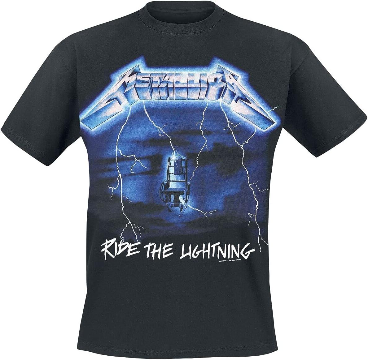 

Metallica Men s Ride The Lightning Tracks (Back Print) Slim Fit T-Shirt Black XXXXXL чорний