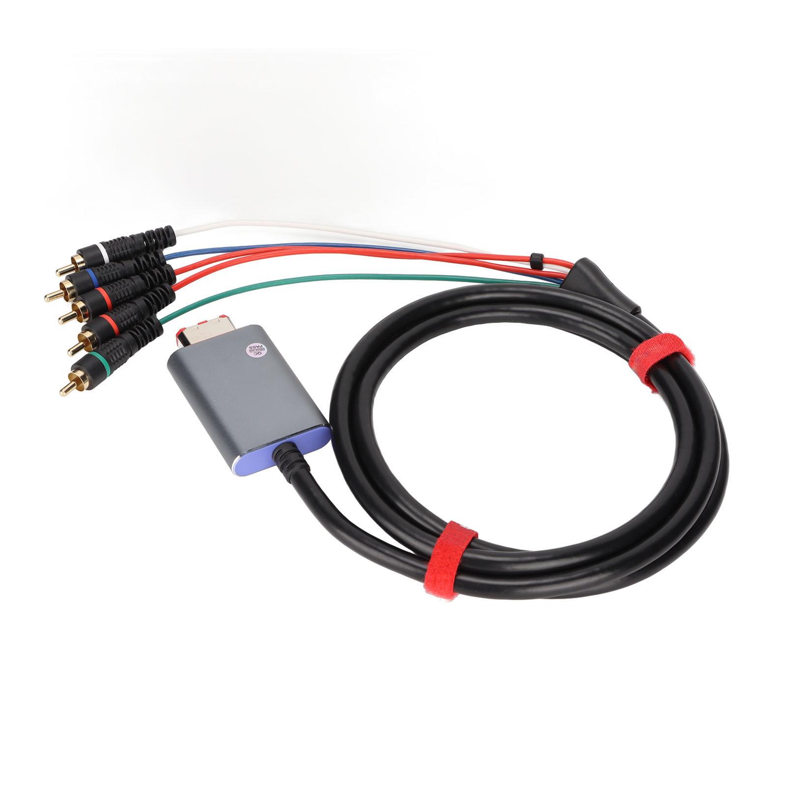 

Component Cable 1.8m 5.9ft Double Shielded Plug and Play Digital AV Output Component 5RCA YPbPr Cable for GameCube