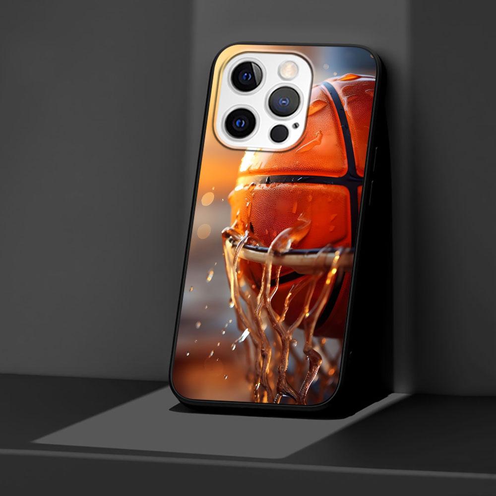 Basketball Basket Sports Case for Apple iPhone 14 11 7 SE 2020 8 X XS 13 12 Mini XR 15 Pro Max Silicone Black Soft Phone Cover