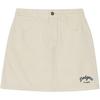 New MLB Varsity Los Angeles Dodgers Denim Short Skirts Women's Dark Cream 3FDSV0144-07CRD
