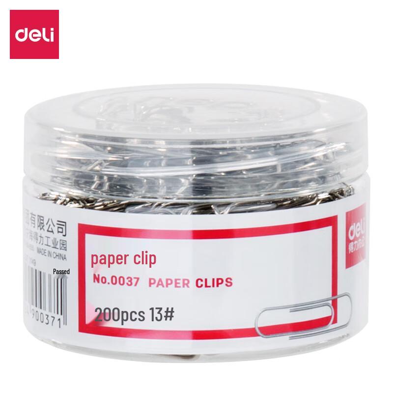 Deli 29mm Nickel-Plated Paper Clips