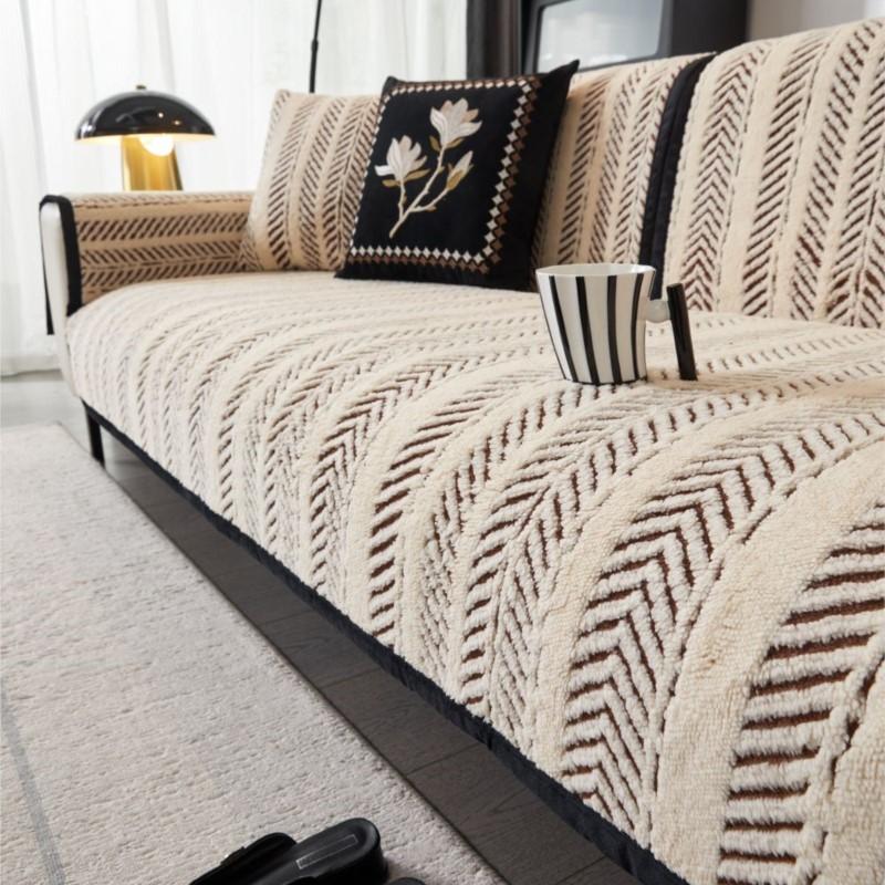 Winter Fishbone Pattern Slipcover Funda Sofa Mats Living Home Non-slip Sofa Cushion Couch Sofa Covers