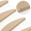 Stair Treads 15 pcs 65 x 21 x 4 cm Light Beige Semi Circular Large