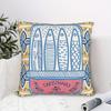 1pcs Pillow Cover Portuguese Sardines Tin Azulejo Tile Pattern Yellow Blue Pink Cushion Cover for Sofa Living Room Decor
