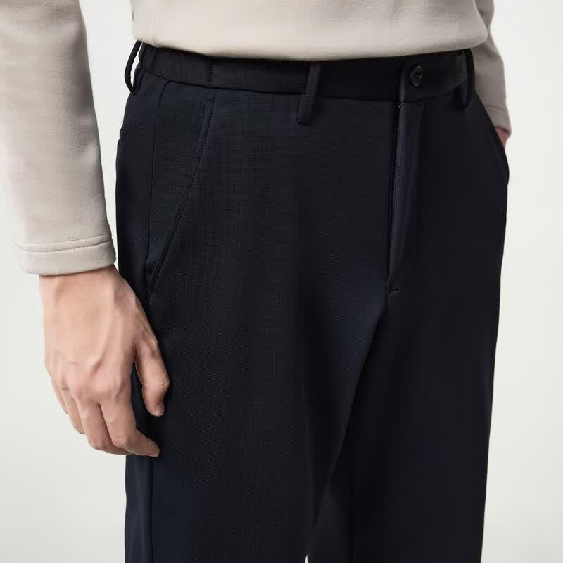 Joeone Men's High-Elastic Casual Straight-Leg Pants