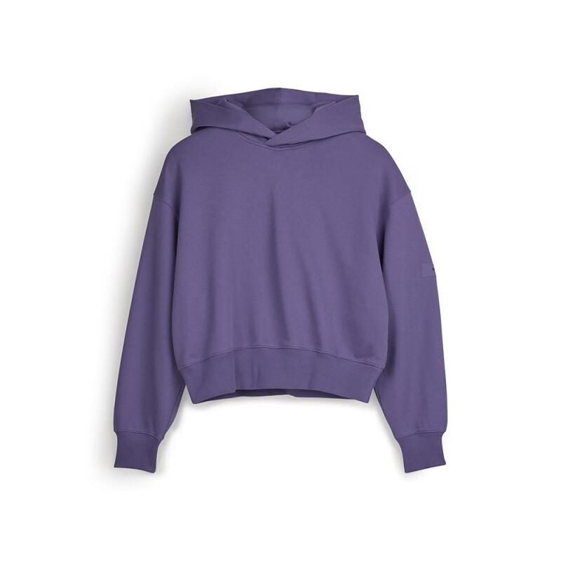 Y-3 Solid Color Loose Fit Long Sleeve Pullover Sweatshirt Women Tops Purple IP7677