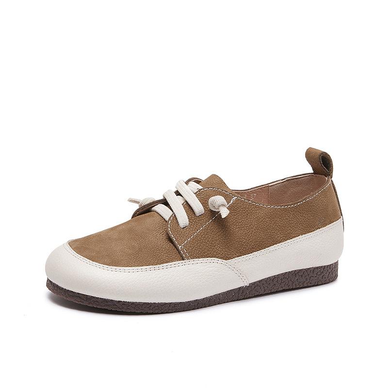 Retro Soft-soled Genuine Leather Training Shoes Women's Spring Sports and Casual Board Shoes Forrest Gump Shoes