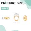 60Pcs Ring Brass Beads, Large Hole Beads, Real 18K Gold Plated, 7x3mm, Hole: 5mm