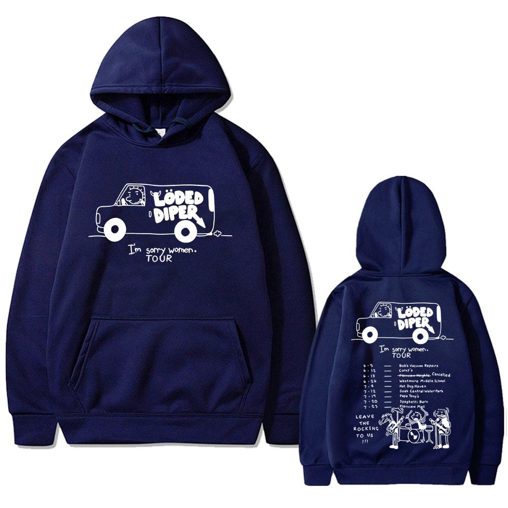 Limited Loded Diper I'm Sorry Damen Tour Hoodie Herren Damen Vintage Rock Übergroßes Sweatshirt Herbst Winter Herren Fleece Hoodies