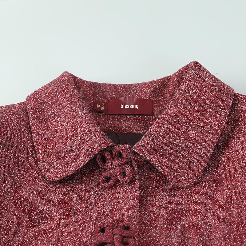 Grandma's 2024 Spring & Autumn Outerwear: Stylish Tops for Middle-Aged & Elderly Women (60-70)