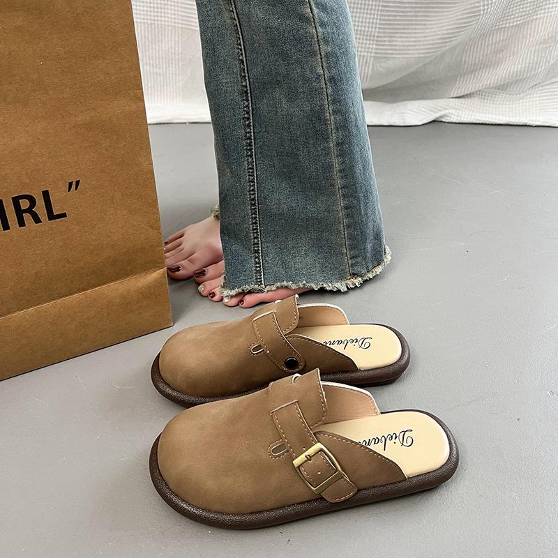 Fashion Women's Shoes 2024 Thick Soled Oxford Loafers Women's Comfortable Casual Trendy Slippers Non-Slip Wear-Resistant Women's Shoes