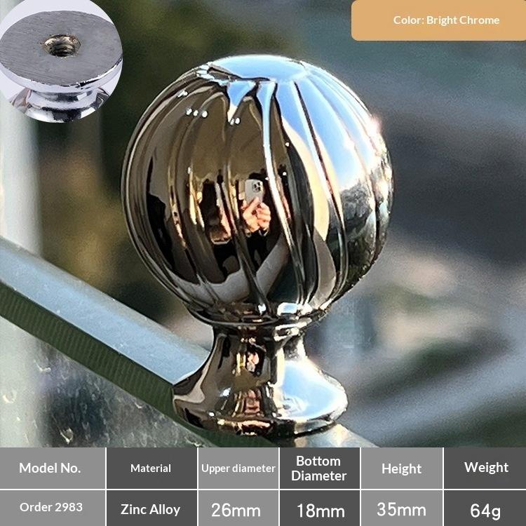 1/2Pcs Simple Kitchen Cabinet Bed Wardrobe Drawer Handle  Light Luxury Zinc Alloy Single Hole Round Ball Cabinet Door Handle