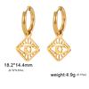 Women Lucky Evil Eye Pendant Drop Earring Stainless Steel Hoop Earrings Protection Amulet Jewelry Birthday Gift