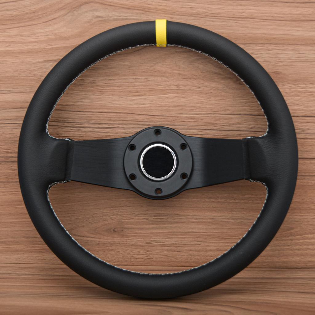 2 Spoke Blue Spoke Rally PVC Steering Wheel JDM Racing Sport Car Steering Wheel