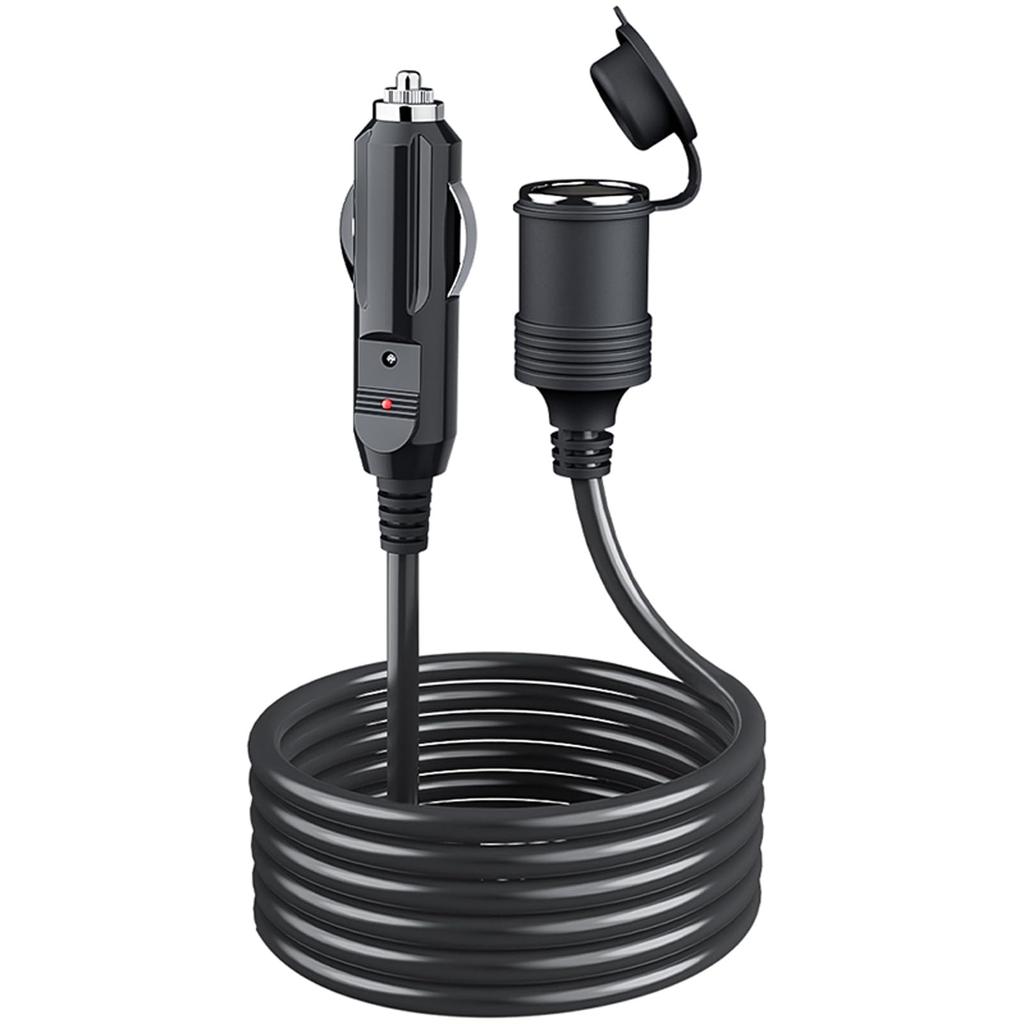 LUYING Prodlužovací kabel zásuvky zapalovače cigaret, 3M DC napájecí kabel, 12 V, 24 V,