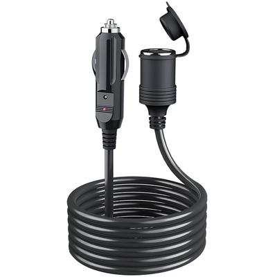 LUYING Cigarette Lighter Socket Extension Cable, 3M DC Power Supply, 12 V, 24 V,
