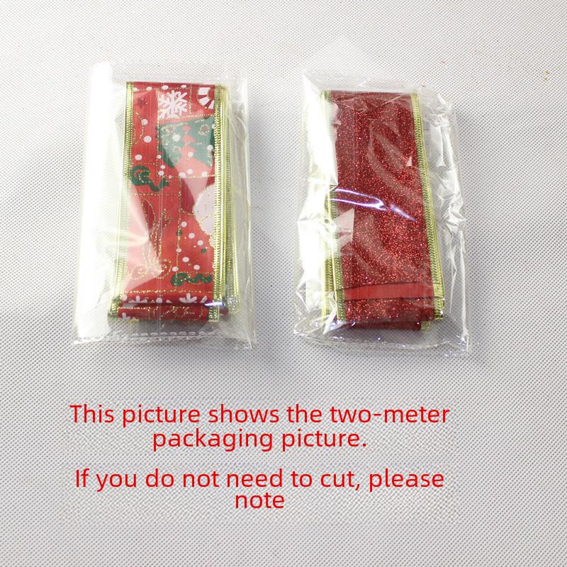 Beautiful 2 Meter Red Gold Edged Velvet Ribbon Perfect For Christmas Tree Decor