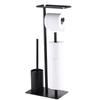 Floor-standing vertical roll paper holder toilet brush bathroom floor-standing toilet paper holder drawer without punching