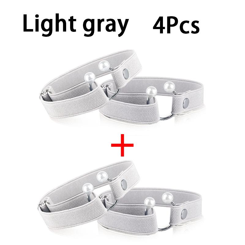 2 Pezzi/4 Pezzi Cinghie per Scarpe con Tacco Alto per Donne - Lacci Elastici Fissati Fibbia a Perla a Forma di U Decorazione per Scarpe Lacci