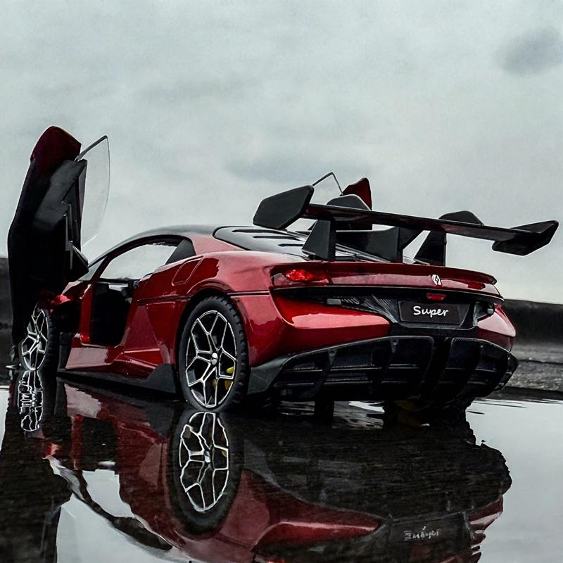 1:32 BYD Yangwang U9 Alloy Electric Sports Car Model Diecast Metal New Energy Racing Car Model Sound Light Kids Toy Gift