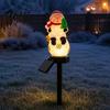 Outdoor Seasonal Atmosphere Lights Christmas Solar Stake Lights, Santa Snowman Tree Figurine Lawn Warm White LED Garden Ornaments Waterproof for
