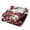 Warm Blanket Picnic Alastor Game VOX H-Hazbin Hotel Throw Blanket Flannel Bedspread For Couch Bed Fluffy Sofa Bed Cover