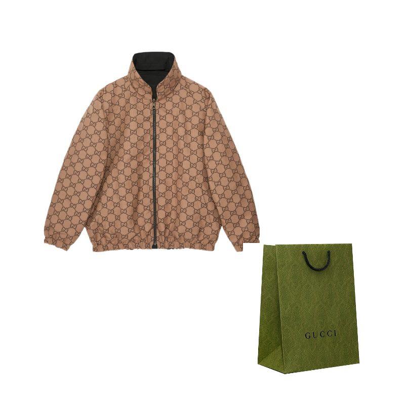 GUCCI SS23 Jacket Men's Brown Black 722511-ZALX2-1043