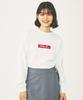 Milkfed Casual BAR LOGO BASIC TEE WHITE L/S Women's