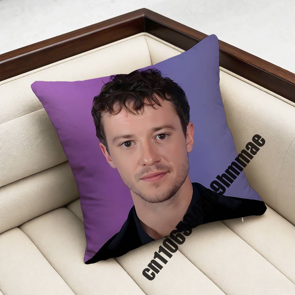 For 45X45Cm 40X40Cm British Actor J-Joseph Quinn Cat Throw Pillow Case Sham Square Car Pillowcase Pad Cushion Cover