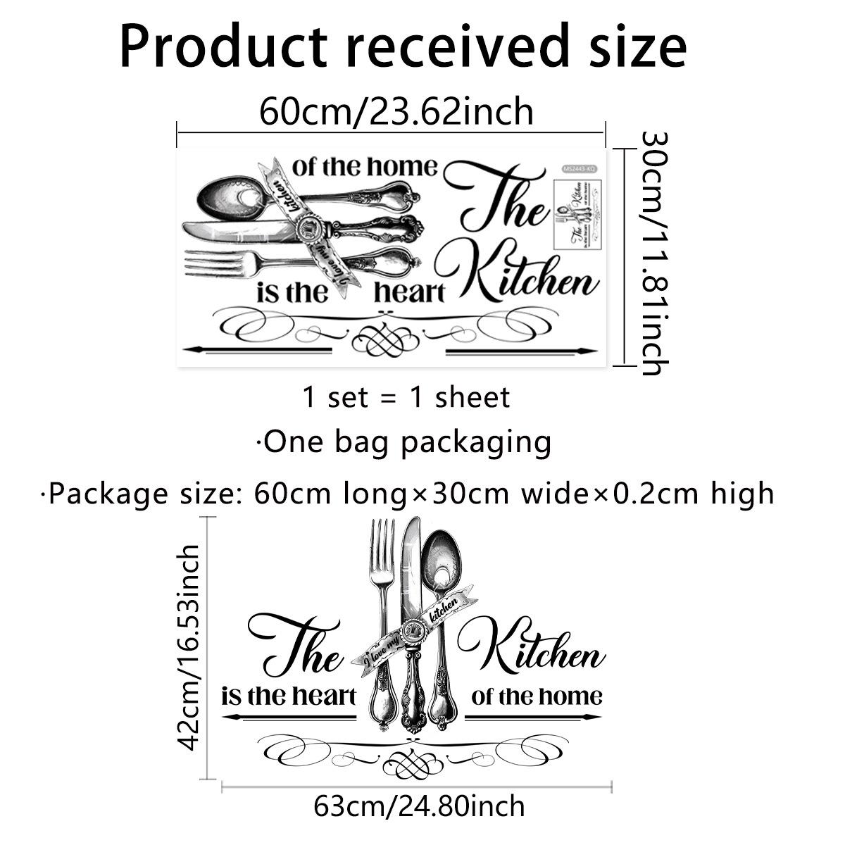 

SelfApply Removable Fork Utensil Pattern Wall Sticker for Kitchen PVC Material for Home and Bedroom Decoration and DIY Wall Art