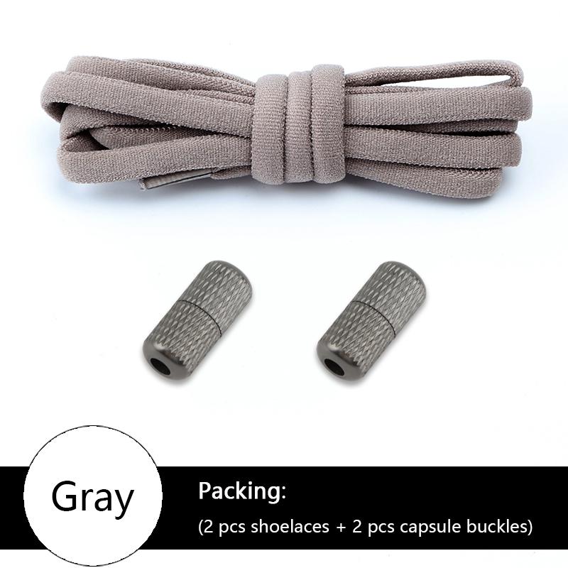 Colorful Elastic Semicircle No-Tie Shoe Laces for Sneakers Kids & Adults Metal Lock Lazy Laces Boot Shoe Strings