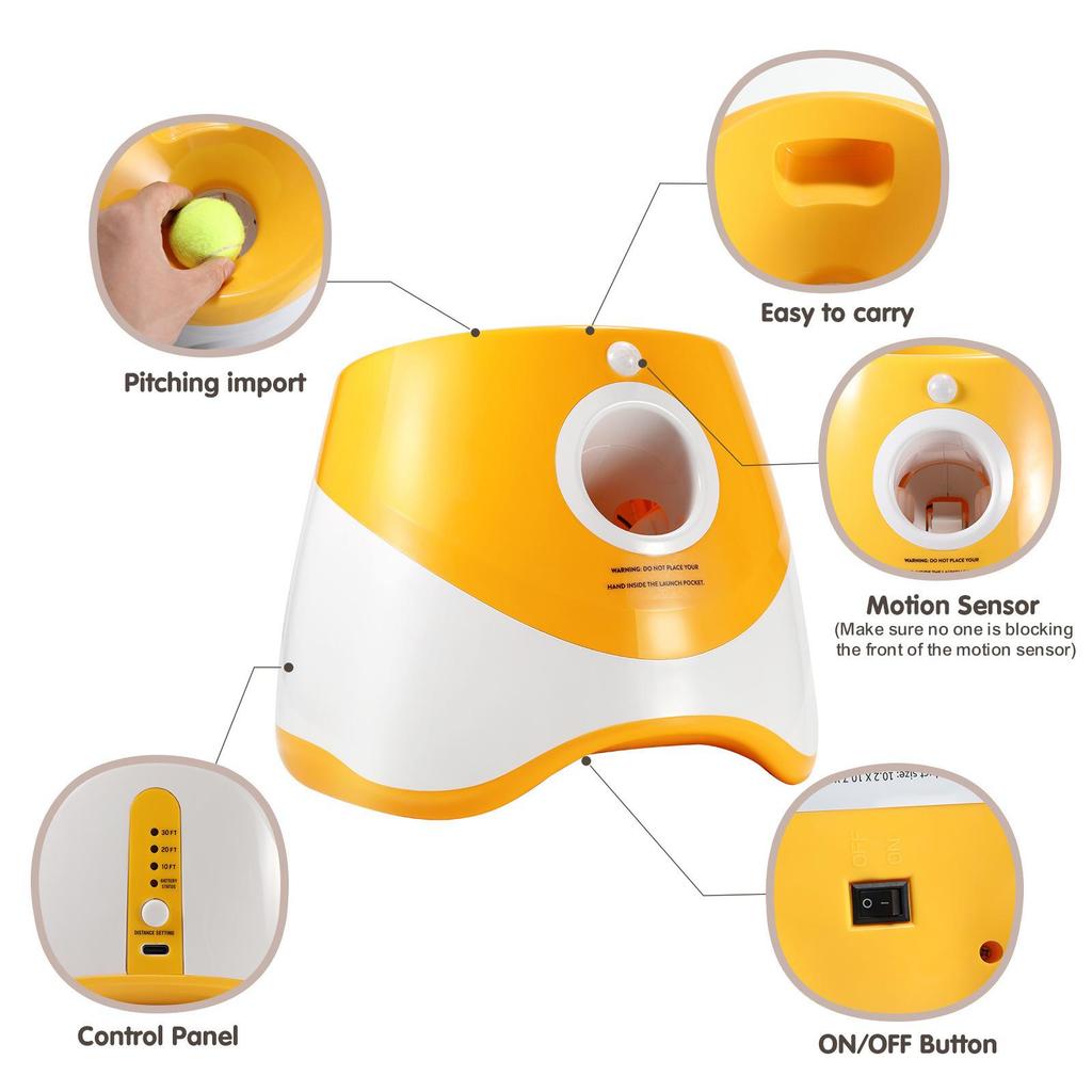 Automatic Dog Ball Launcher - Interactive Outdoor Tennis Toy