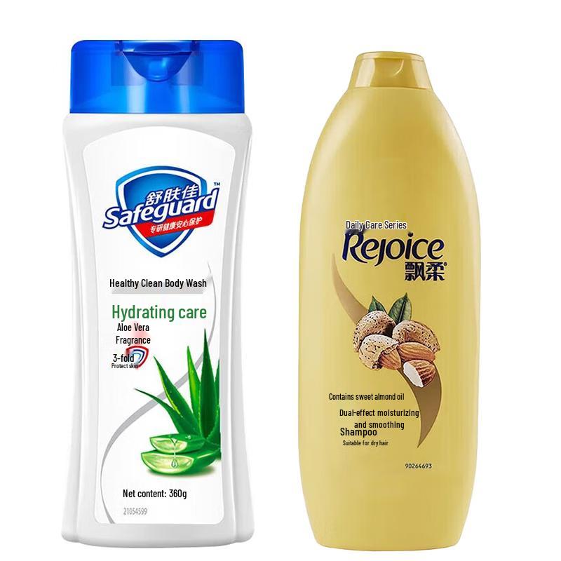 Safeguard Aloe Vera Shower Gel & Rejoice Daily Care Shampoo Combo