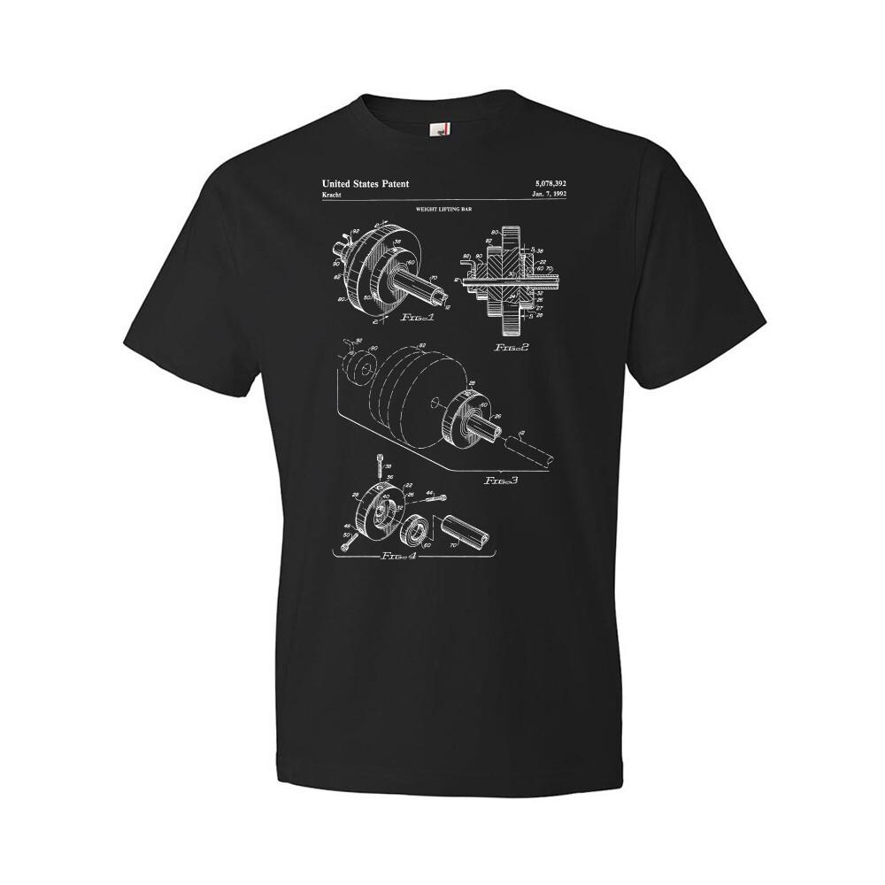Weight Bar Patent Shirt Gift For Coach Fitness Gifts Gym T Shirt Sports T Shirts