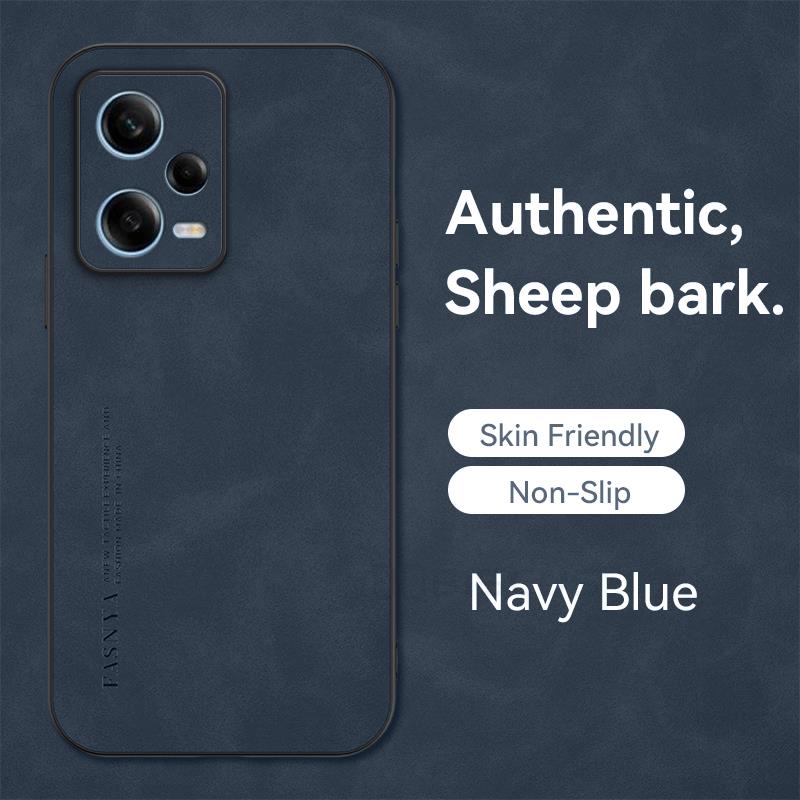 Sheepskin Leather Case For Xiaomi Redmi Note 12 Pro Plus 11 11S 10 5G Redmi 10C 12C A1 Poco X5 Pro Luxury Bumper Soft Cover