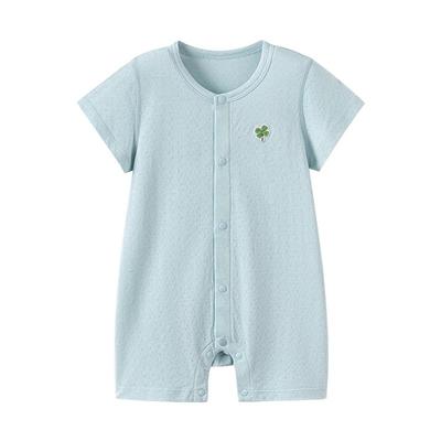 Babylove Summer Short Sleeve Jacquard Baby Romper Bodysuit