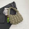 Ielgy Pleated Cloud Bag Trendy Bubble Dumpling Bag Quilted One-Shoulder Fashion Casual Underarm Bag