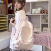 Cute Butterfly Embroidered School Backpack with Front Pocket Casual Daypack for Girls Daily Use