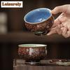 150ML Kiln Change Haricot Red Glaze Teacup Zen Tea Bowl Jug Tea-tasting Personal Cup Jianzhan Master Cups Chinese Tea Set Gifs