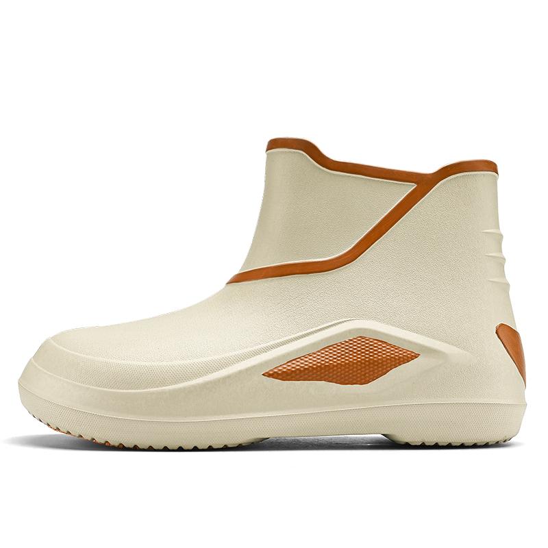 Moda Moda Stivaletti da Pioggia alla Caviglia da Uomo Outdoor Alta Qualità Uomo Escursionismo Pesca Scarpe da Acqua Antiscivolo Stivale da Lavoro da Chef Scarpa Impermeabile da Uomo