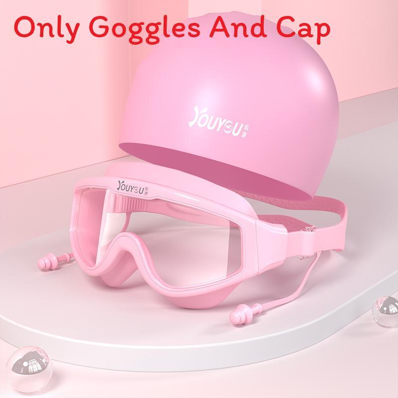 

Professional Swim Goggles For Adults With Antifog Clear Pc Lenses And Silicone Cap For Training Pink