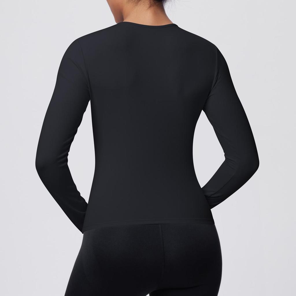 Women's Breathable Yoga and Running Top - Casual, Skin-friendly, Long Sleeve, Waist-cinching.