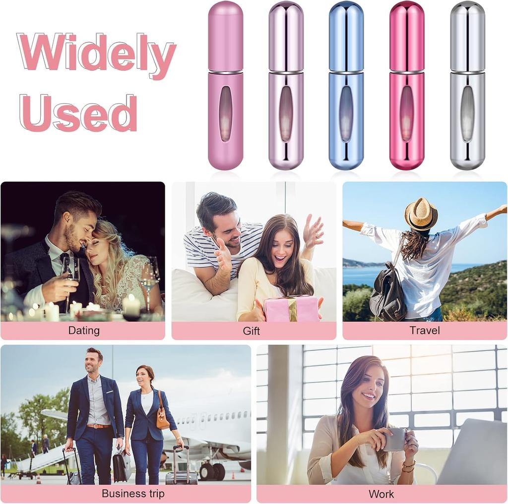 Portable Perfume Travel Refillable, Perfume Atomizer Bottle for Women Outdoor, 5ML Travel Refill Bottle