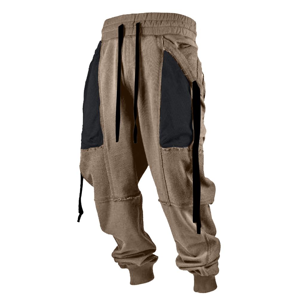 Pantaloni sportivi casual stampati da uomo Pantaloni sportivi in pile con lacci alla moda da uomo